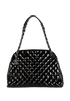 Mademoiselle Bowling Bag, &pound;1,900, Handbags, Black, Patent Leather, Front view